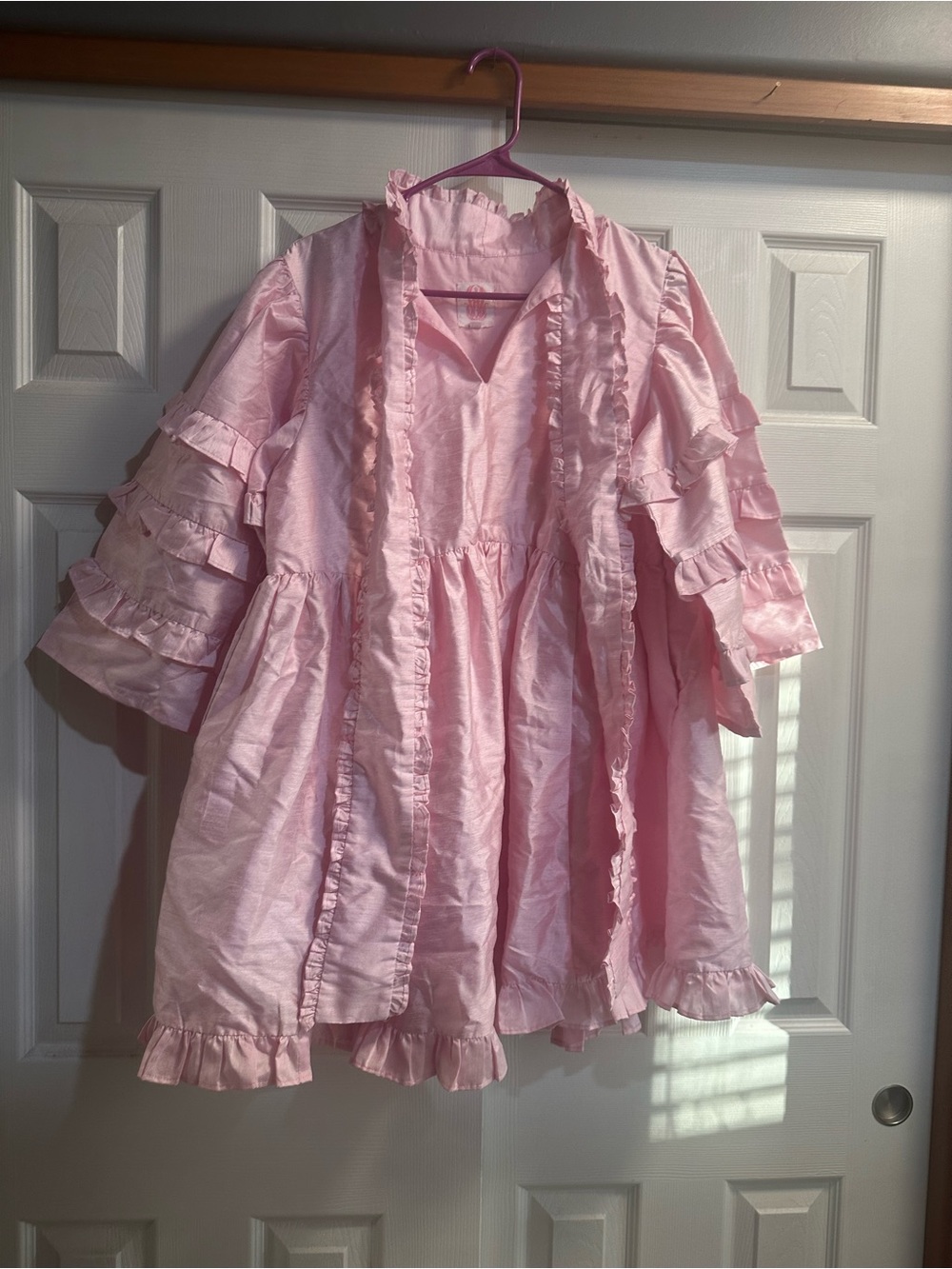 Elizabeth and James Pale Pink Ruffled Mini Dress